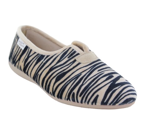 La Maison de l'Espadrille 6060 - ZEBRE Beige / Noir