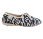Pantoufles Femme La Maison de l'Espadrille 6060 - ZEBRE Beige / Noir