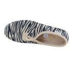 Pantoufles Femme La Maison de l'Espadrille 6060 - ZEBRE Beige / Noir