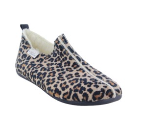 Pantoufles Femme La Maison de l'Espadrille 6028 - LEOPARD Marron / Noir