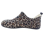 Pantoufles Femme La Maison de l'Espadrille 6028 - LEOPARD Marron / Noir