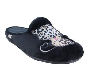 Mules femme La Maison de l'Espadrille 9014 - LAINE Noir