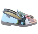 Pantoufles humoristiques 'Gendarmes de St Tropez' La Maison de l'Espadrille 7706 - TRIO Bleu / Gris