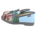 Pantoufles humoristiques 'Gendarmes de St Tropez' La Maison de l'Espadrille 7706 - TRIO Bleu / Gris