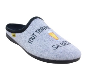 Mules homme La Maison de l'Espadrille 107 - BIERE Gris