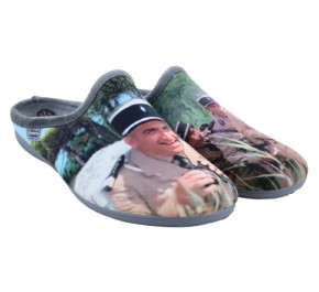 Mules humoristiques 'Gendarmes de St Tropez' La Maison de l'Espadrille 6776 - FUNES 4 Gris