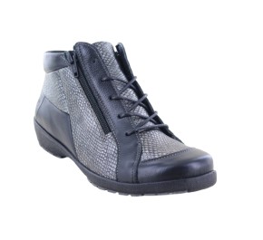 Bottines femme  Suave SENA 8070 Noir Argent