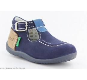 Chaussures bébés Kickers - BONBEK Bleu / Beige / Vert