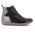 Boots Kickers VERMILLON Noir / Argent 