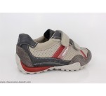 Baskets Geox SNAKE Gris / Rouge