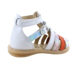 Sandales  Bellamy PLAGE Blanc / Argent / Orange