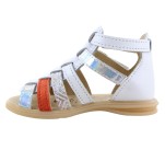 Sandales  Bellamy PLAGE Blanc / Argent / Orange