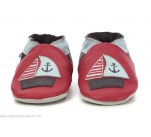 Chaussons enfant Robeez FRENCH BOAT Rouge Marine