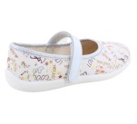 Pantoufles  Bellamy NOREA Ecriture Blanc