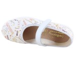 Pantoufles  Bellamy NOREA Ecriture Blanc