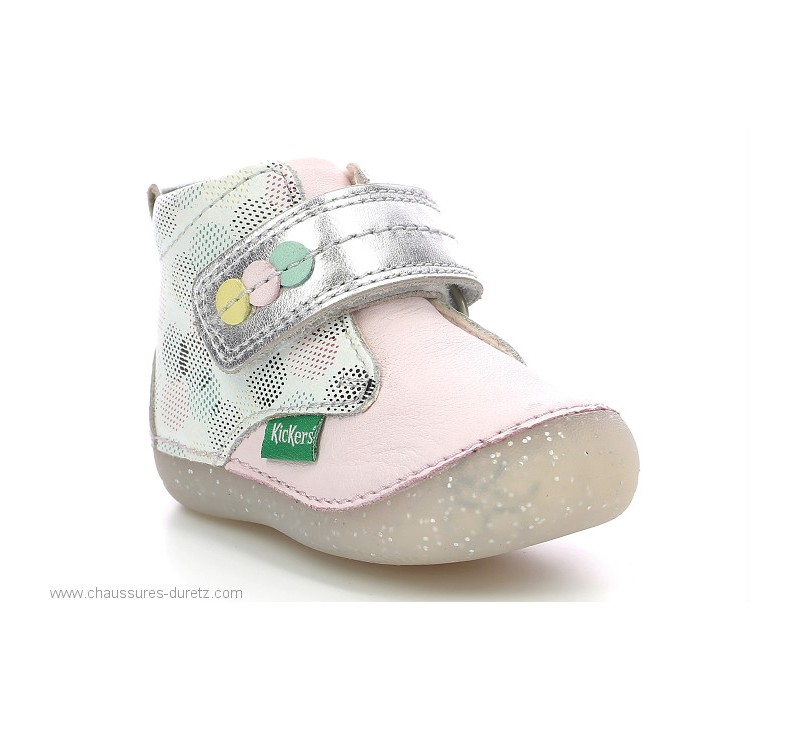 Chaussures premiers pas pour bébé Bonbon violet de la marque Kickers