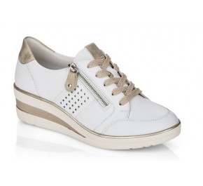 Baskets femme Remonte RATON R7215-80 Blanc / Or
