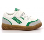 Baskets  Kickers KOUIC Blanc / Gris / Vert 