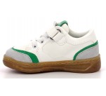Baskets  Kickers KOUIC Blanc / Gris / Vert 