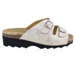 Mules réglables Artika GADIN Fleurs Champagne