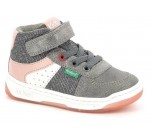 Baskets  Kickers KICKALIEN Gris / Rose / Argent