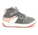 Baskets  Kickers KICKALIEN Gris / Rose / Argent