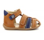 Sandales Kickers BIPOD Camel / Bleu