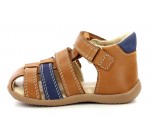 Sandales Kickers BIPOD Camel / Bleu