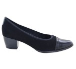 Escarpins  Géo Reino PORAT Vernis / Velours Noir
