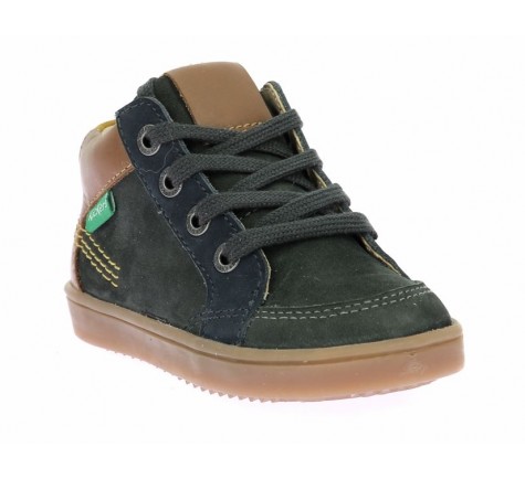 Kickers KICK WEBY Vert Foncé / Camel