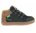 Bottines  Kickers KICK WEBY Vert Foncé / Camel