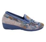 Pantoufles Femme La Maison de l'Espadrille 6175 - HIBOU Bleu