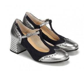 Escarpins femme  Dorking D9677 DALI Noir / Argent 