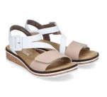 Sandales  Rieker OMONT V3660-60 Beige / Blanc 