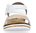Sandales  Rieker OMONT V3660-60 Beige / Blanc 
