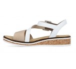 Sandales  Rieker OMONT V3660-60 Beige / Blanc 