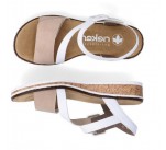 Sandales  Rieker OMONT V3660-60 Beige / Blanc 