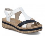 Sandales  Rieker V0919-81 QUITT Blanc / Marine