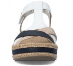 Sandales  Rieker V0919-81 QUITT Blanc / Marine