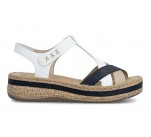 Sandales  Rieker V0919-81 QUITT Blanc / Marine