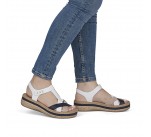 Sandales  Rieker V0919-81 QUITT Blanc / Marine