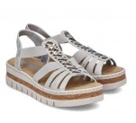 Sandales  Rieker V4918-90 QUADRA Silver 