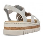 Sandales  Rieker V4918-90 QUADRA Silver 
