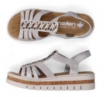 Sandales  Rieker V4918-90 QUADRA Silver 