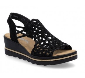 Sandales femme  Rieker 67465-00 OMIC Noir 