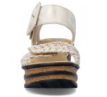 Sandales  Rieker 68172-60 QLAC Beige 