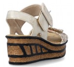 Sandales  Rieker 68172-60 QLAC Beige 