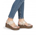 Sandales  Rieker 68172-60 QLAC Beige 