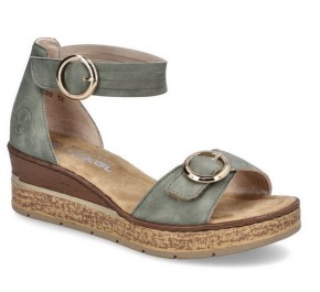 Sandales femme  Rieker 63780-52 QOIC Green