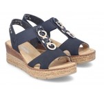 Sandales  Rieker 63798-14 QOL Bleu marine